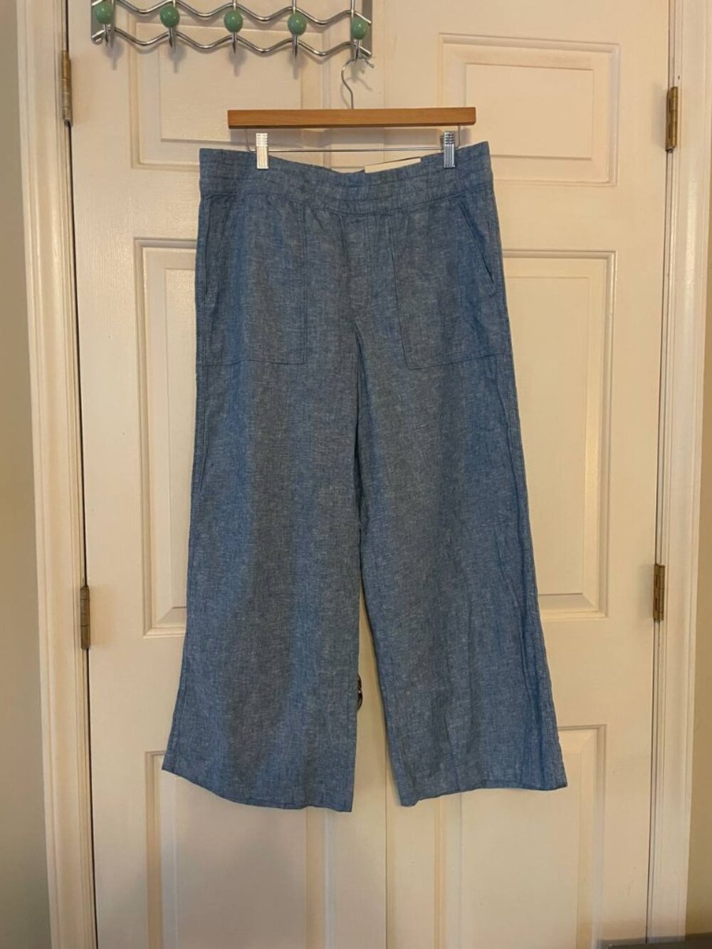 NWT Linen St. John's Bay Petite Wide Leg Chambray Pants - Coastal & Resort Wear